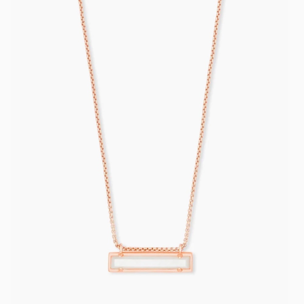 Kendra Scott Leanor Rose Gold Necklace Ivory Pearl